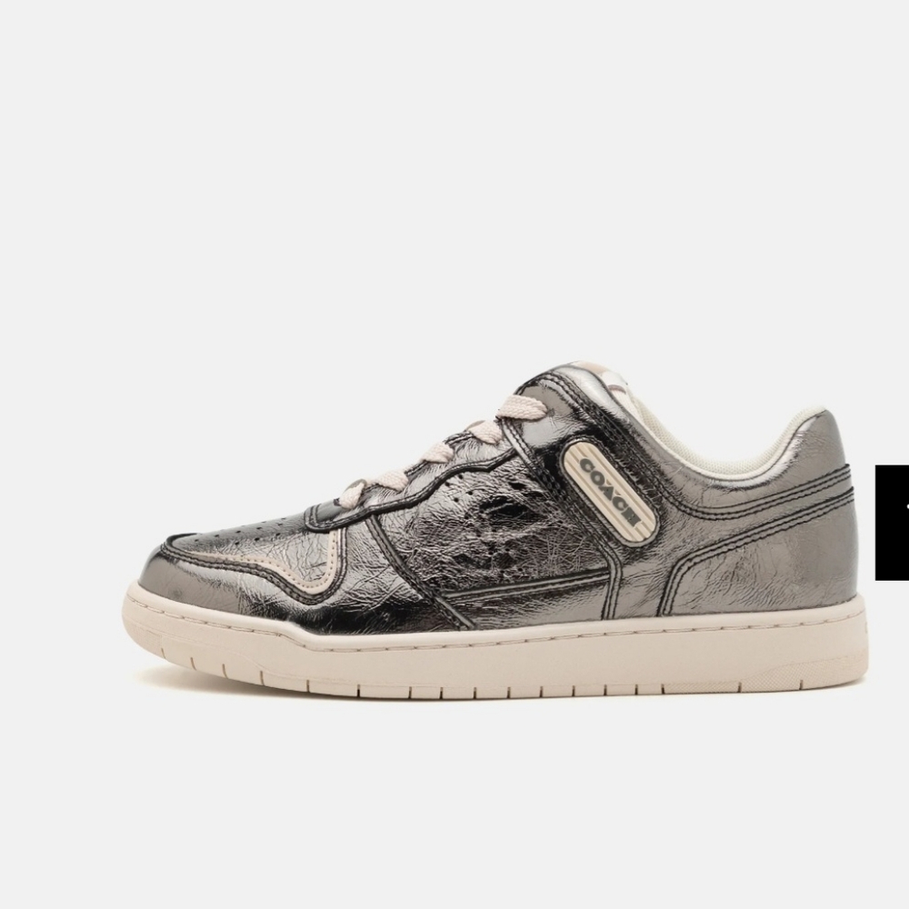 COACH C201 CRINKLE METALLIC - Trainers - anthracite